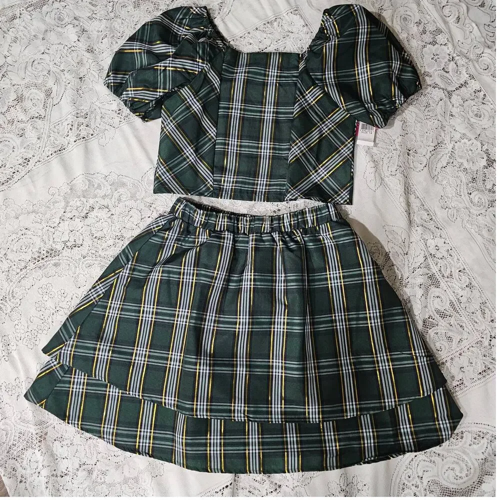 Girls 2 Piece Skirt Set Size 14